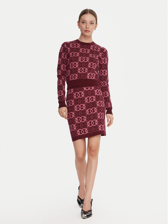 PINKO PINKO Spódnica mini Bang Bang 106040 A2YD Bordowy Slim Fit