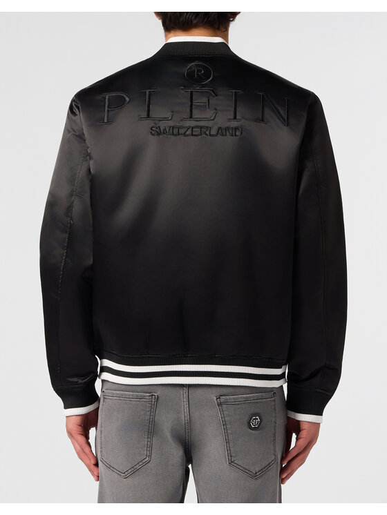 PHILIPP PLEIN PHILIPP PLEIN Kurtka bomber 31476 Czarny Regular Fit