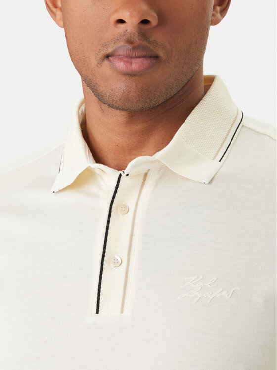 KARL LAGERFELD KARL LAGERFELD Polokošeľa 745002 562200 Écru Regular Fit