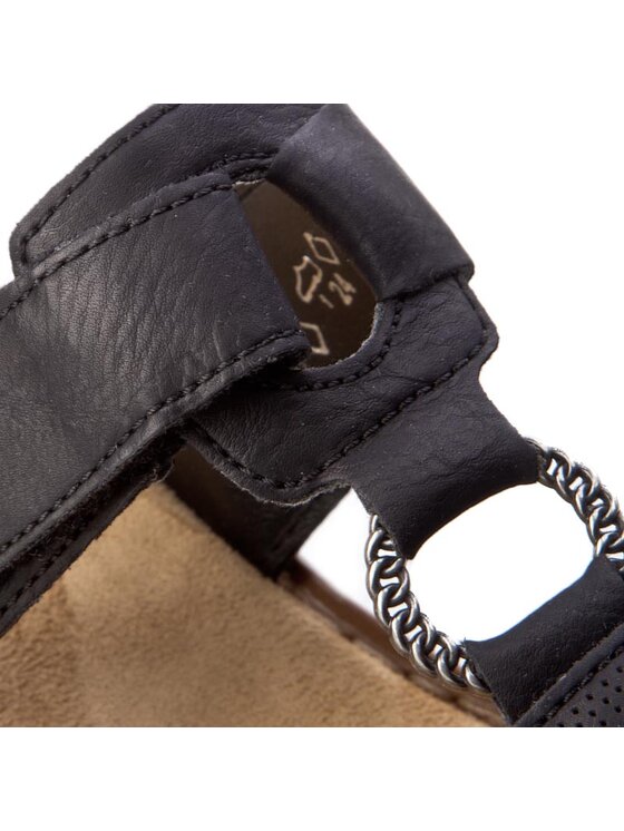 Rieker Rieker Pantoletten 60885-00 Schwarz