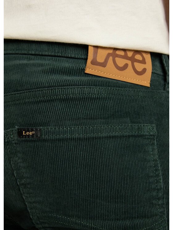 Lee Lee Spodnie materiałowe DAREN ZIP FLY Zielony Straight Fit