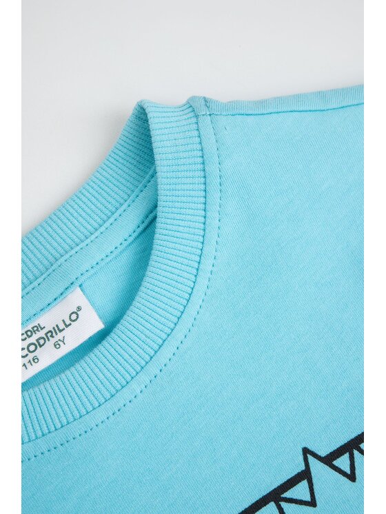 Coccodrillo Coccodrillo T-Shirt ZC6143214VBB-013 Turkusowy Regular Fit