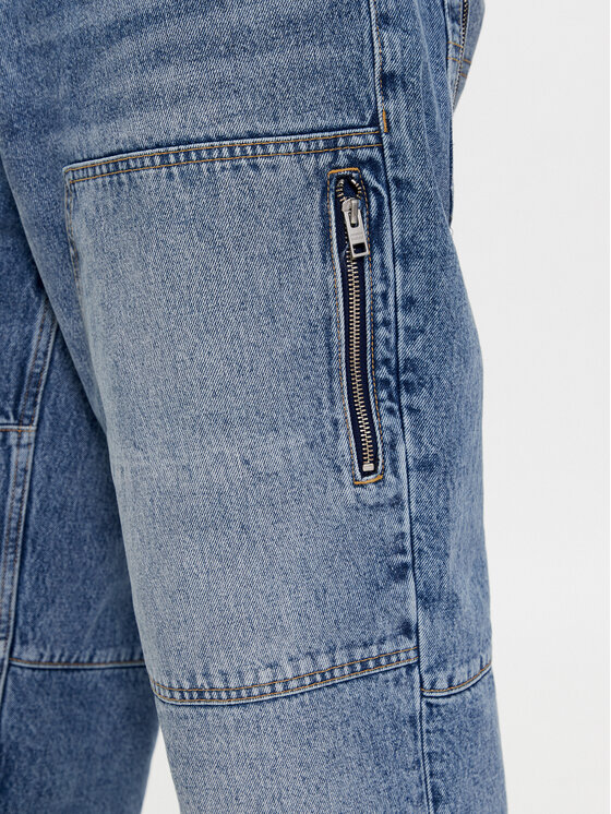 Tommy Jeans Tommy Jeans Jeans hlače Aiden Baggy Tapered Cargo Ah7032 DM0DM18083 Modra Regular Fit