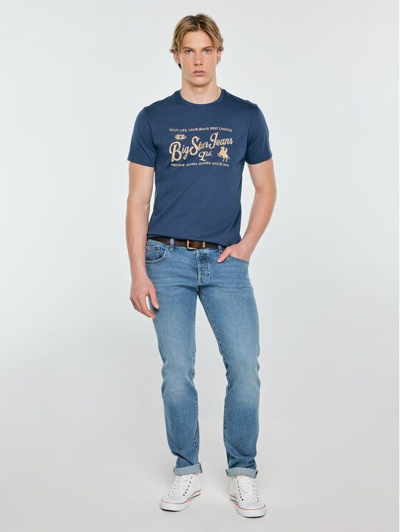 BIG STAR BIG STAR T-Shirt ELLER Niebieski Basic Fit