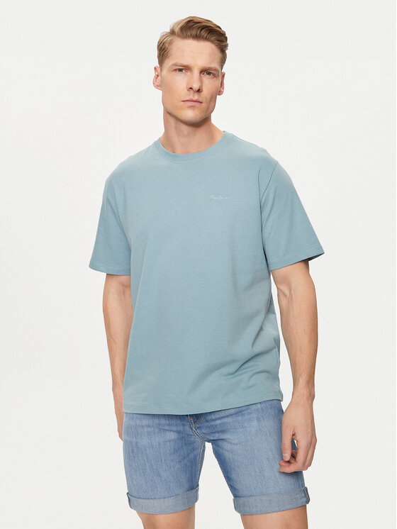 Pepe Jeans Pepe Jeans T-Shirt Connor PM509206 Modrá Regular Fit