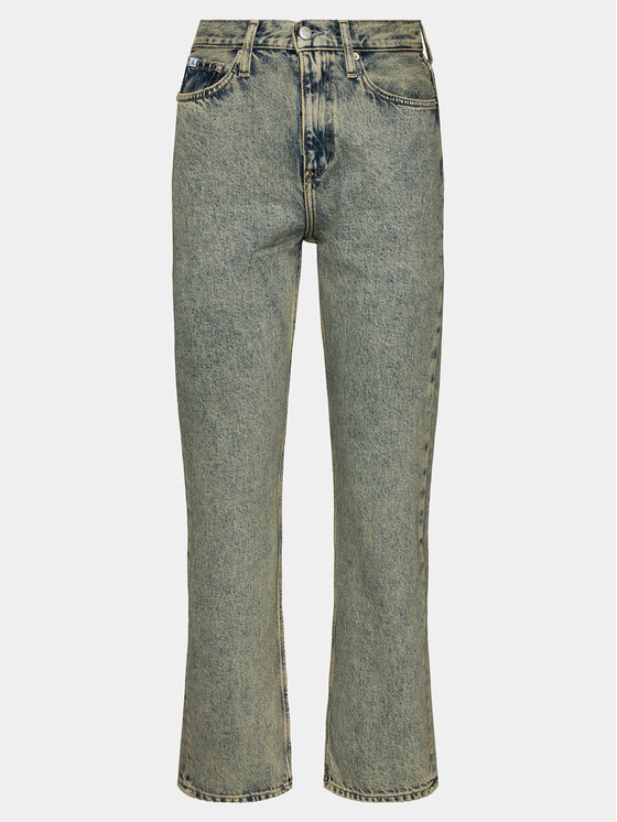 Calvin Klein Jeans Calvin Klein Jeans Džínsy High Rise Straight J20J222455 Tmavomodrá Straight Fit