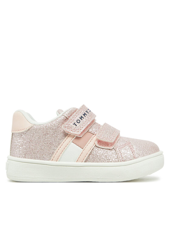 Tommy Hilfiger Tommy Hilfiger Laisvalaikio batai Flag Low Cut Velcro Sneaker T1A9-33725-0745 M Rožinė