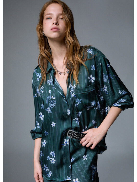 Liu Jo Liu Jo Camicia WF6202TS061L9304 Verde Regular Fit