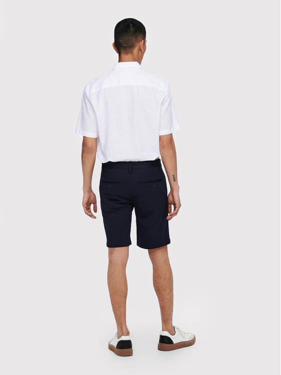 Only & Sons Only & Sons Pantaloncini di tessuto Mark 22018667 Blu scuro Regular Fit