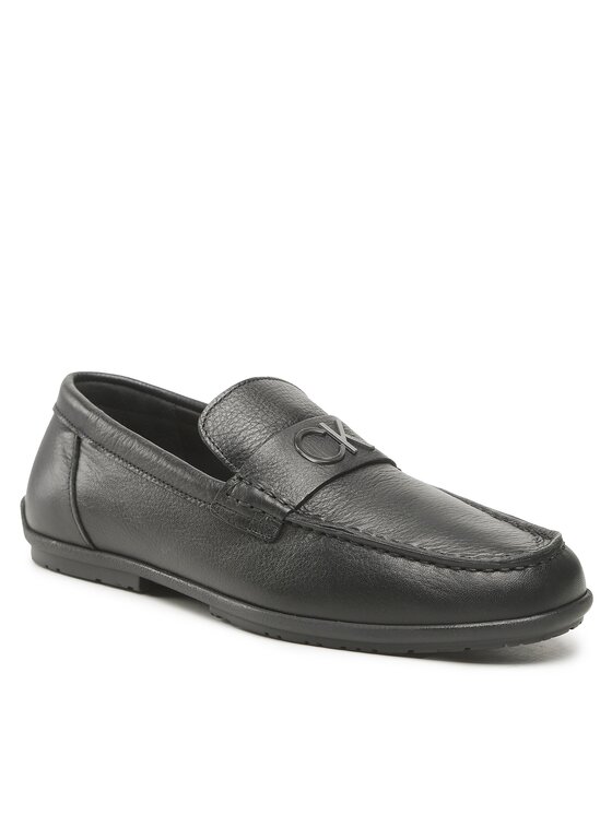 Calvin Klein Mokasini Driving Shoe Bold Logo HM0HM00891 Črna