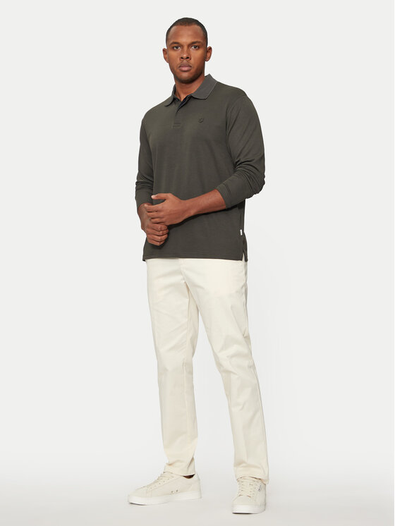 Jack&Jones Jack&Jones Тениска с яка и копчета Crodney 12259645 Екрю Regular Fit