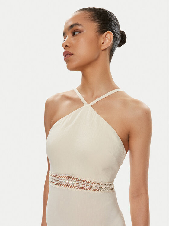 Patrizia Pepe Patrizia Pepe Φόρεμα καλοκαιρινό 2A2729/A268-W362 Εκρού Slim Fit