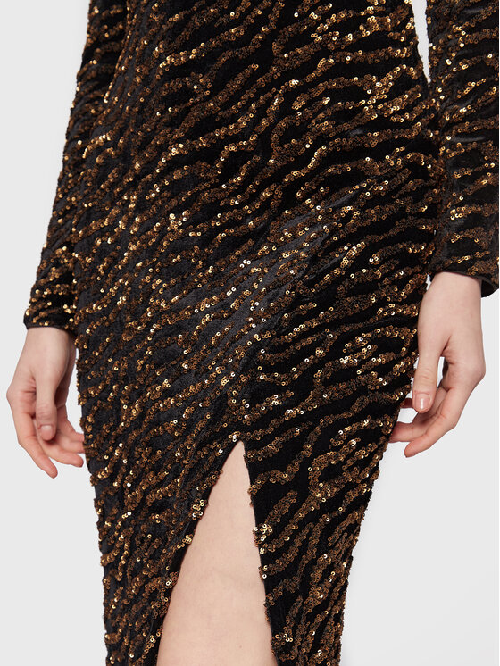Guess Guess Abendkleid W3RK82 KBJD0 Schwarz Slim Fit