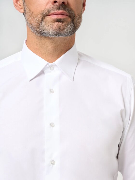 Willsoor Willsoor Koszula s40534 Biały Slim Fit