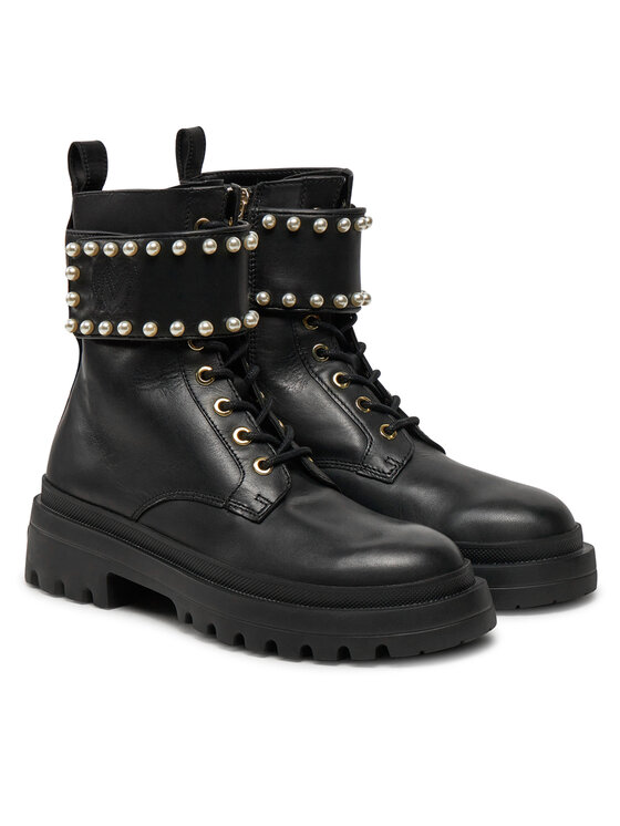 LOVE MOSCHINO LOVE MOSCHINO Schnürstiefeletten JA24235G0LIA0000 Schwarz