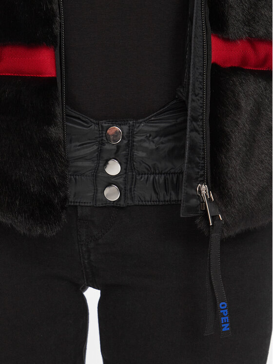 Rossignol Rossignol Пухено яке Milly RLJWJ41 Черен Slim Fit