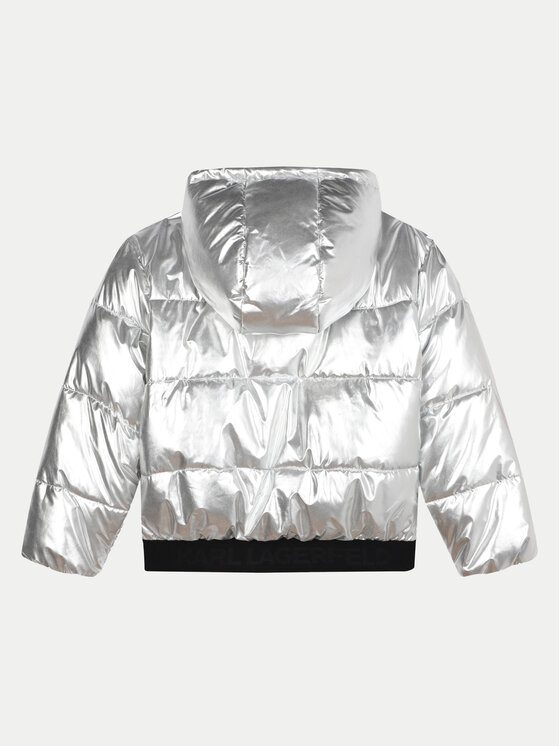 Karl Lagerfeld Kids Karl Lagerfeld Kids Kurtka zimowa Z30233 S Srebrny Regular Fit