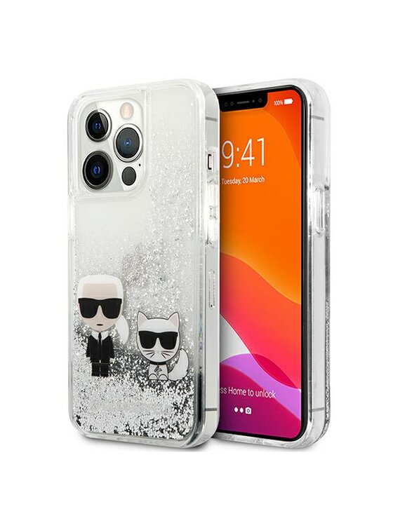 Etui na telefon KARL LAGERFELD, Srebrne, iPhone 13 Pro