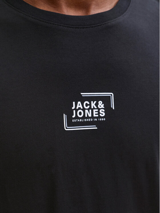 Jack & Jones Jack & Jones Тишърт Corp Graphic 12268415 Черен Regular Fit