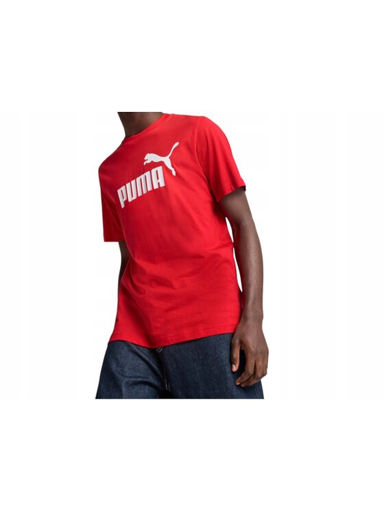 Puma Puma T-Shirt Ess No. 1 Logo Tee 682532 Czerwony Regular Fit