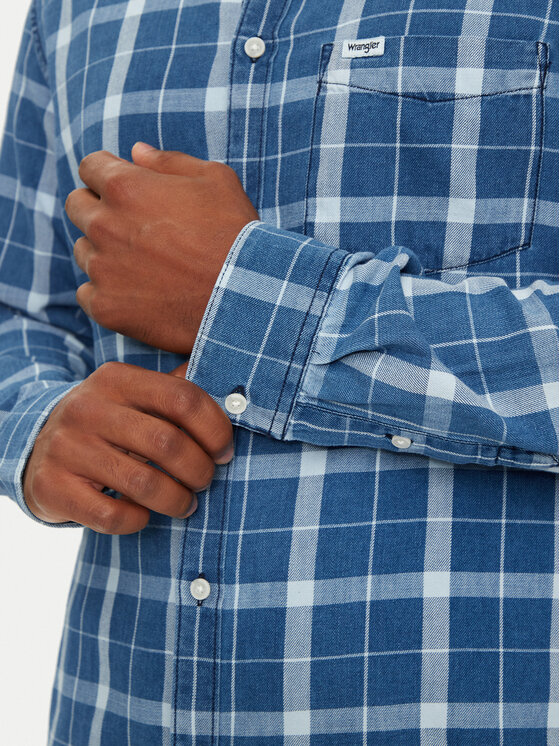 Wrangler Wrangler Hemd 112357249 Blau Regular Fit