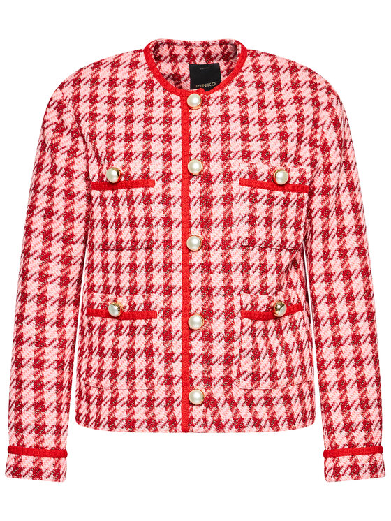 PINKO Pinko Sako Mite PE 21 BLK01 1G15XH 8420 Růžová Regular Fit