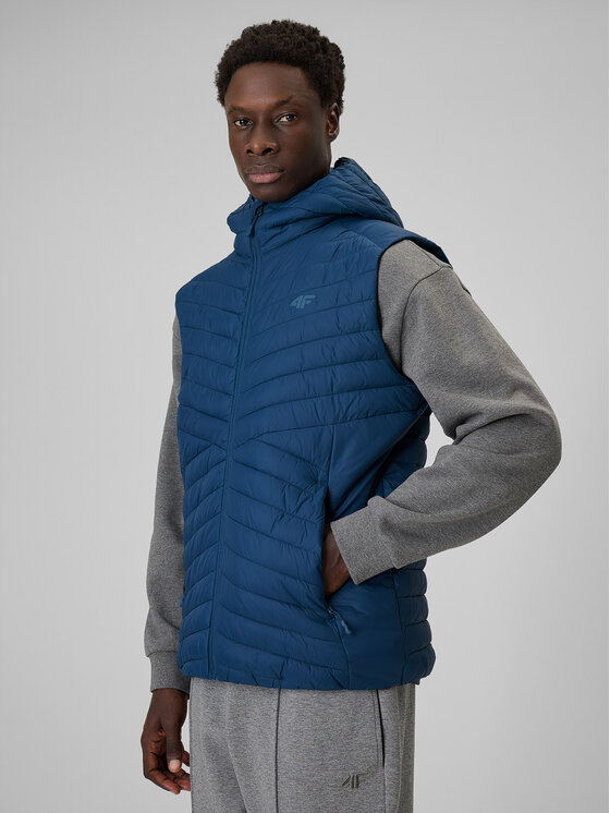 4F 4F Kamizelka BASIC+ Granatowy Regular Fit