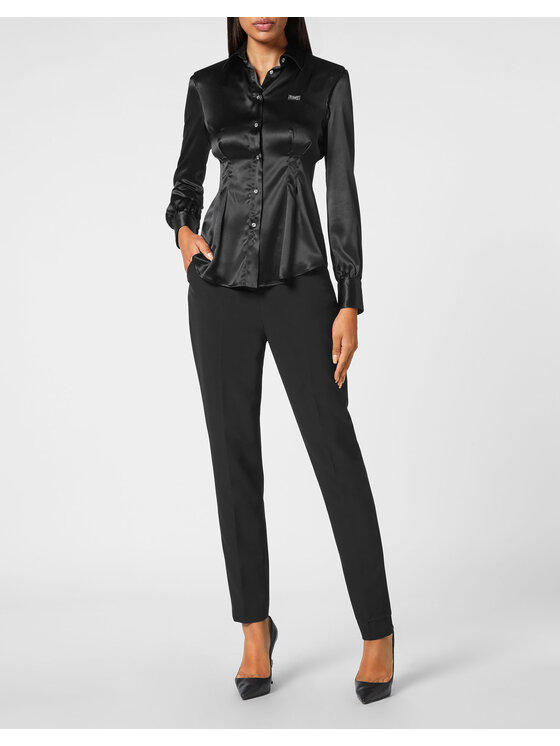 PHILIPP PLEIN PHILIPP PLEIN Koszula 3351 Czarny Fitted Fit
