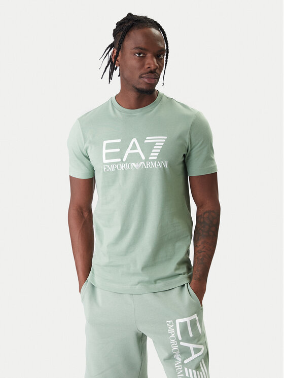 EA7 Emporio Armani EA7 Emporio Armani Tričko 7M001412 AF22264 U7243 Zelená Regular Fit