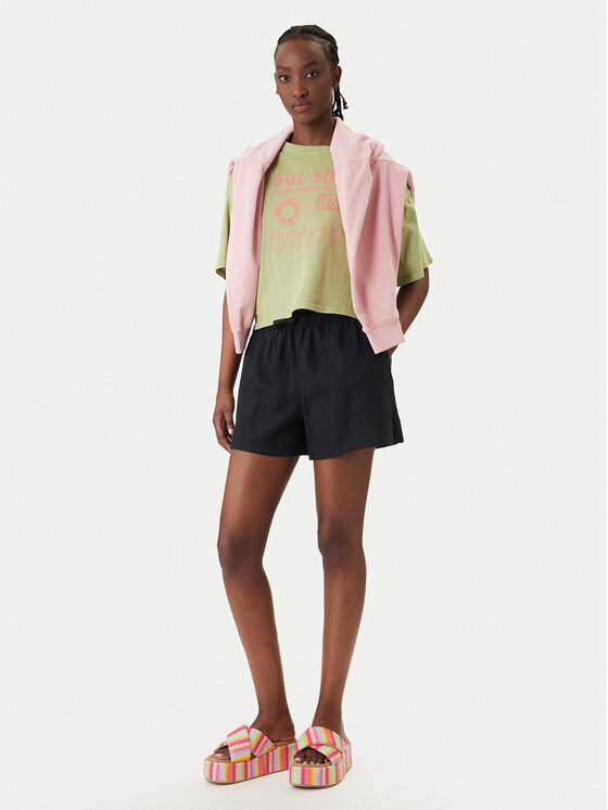 Roxy Roxy Šortky z materiálu Lekeitio Break ERJNS03490 Černá Regular Fit