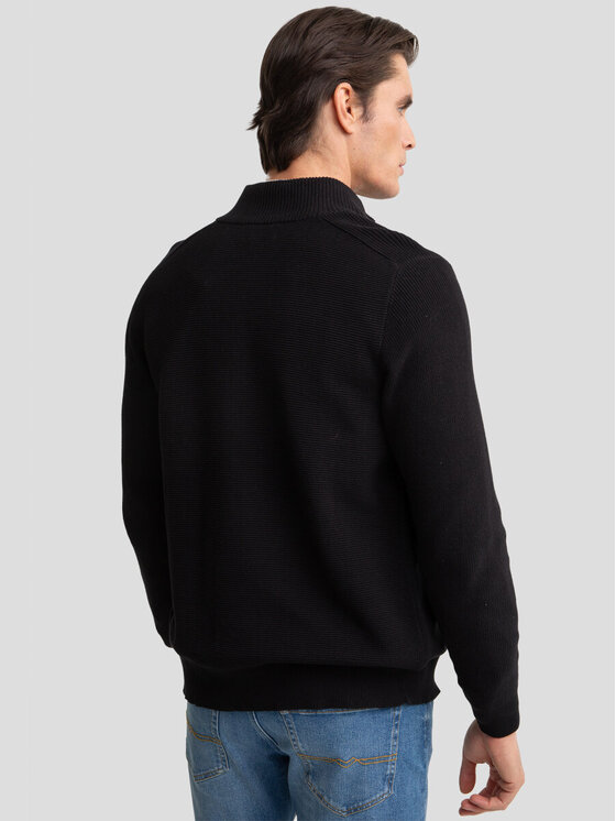 BIG STAR BIG STAR Kardigan TONYS_906_160 Czarny Classic Fit