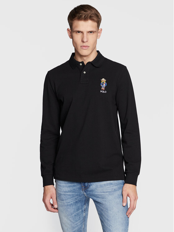Polo Ralph Lauren Polo majica 710853322004 Črna Slim Fit