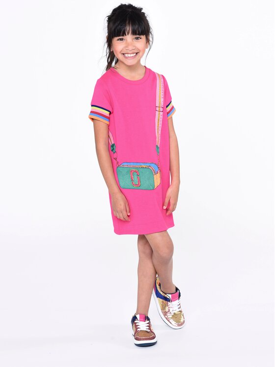 The Marc Jacobs The Marc Jacobs Φόρεμα υφασμάτινο W12444 S Ροζ Regular Fit