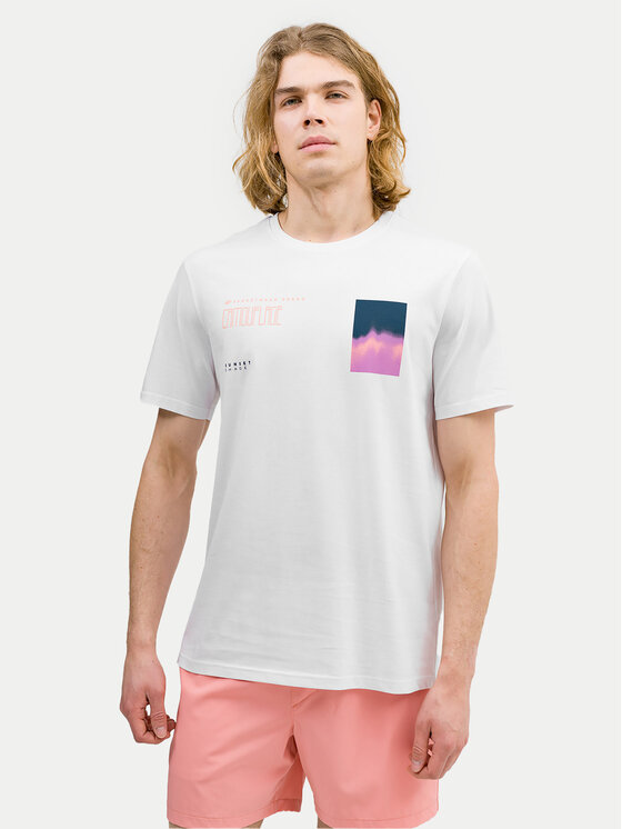 4F 4F Тишърт 4FWSS24TTSHM1289 Бял Regular Fit