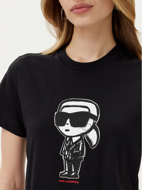 KARL LAGERFELD KARL LAGERFELD T-Shirt A1W17126 Czarny Regular Fit