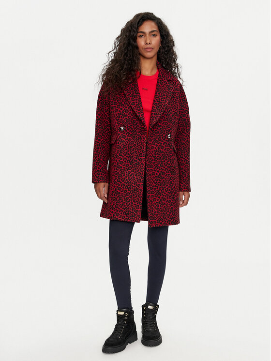 Liu Jo Liu Jo Wollmantel W69174 T4074 Dunkelrot Regular Fit