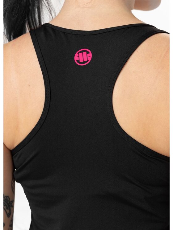 PITBULL PITBULL Tank top sportowy damski AVENIDA L Czarny Regular Fit