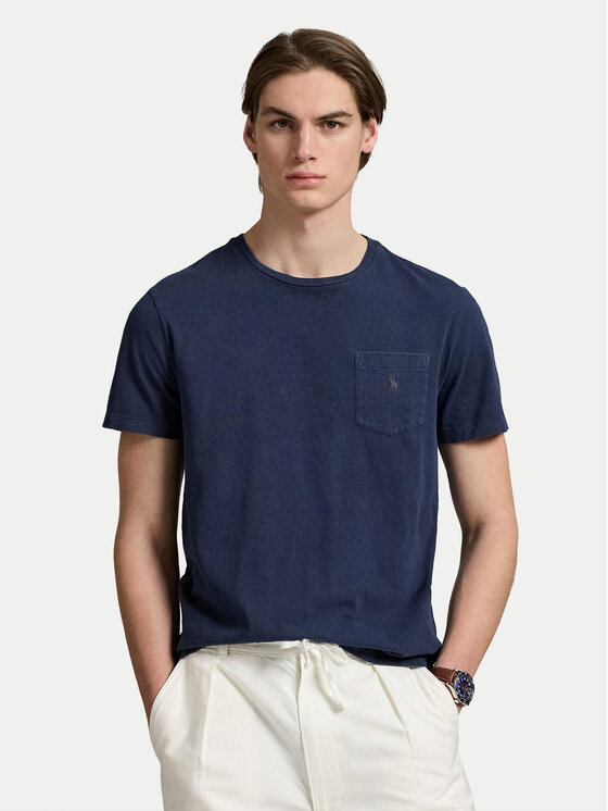 Męski T-Shirt Polo Ralph Lauren, Rozmiar L, Granatowy, 710964511001