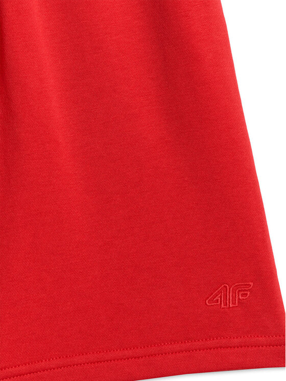 4F 4F Szorty sportowe BASIC+ Czerwony Regular Fit