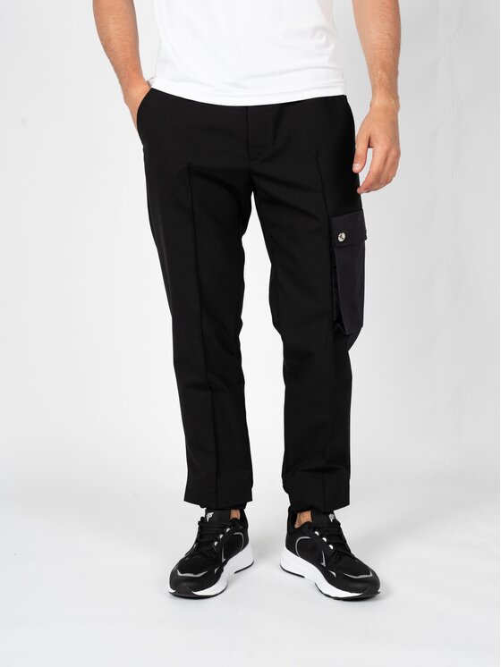 Les Hommes Les Hommes Παντελόνι υφασμάτινο LBP1007305U Μαύρο Slim Fit