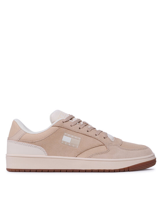 Tommy Jeans Snīkeri Retro Cupsole Suede EM0EM01161 Bēšs