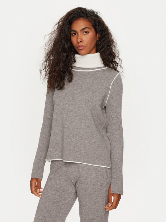 Deha Deha Dolčevita D12814 Siva Regular Fit