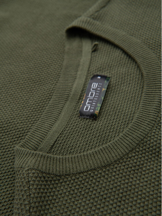 Ombre Ombre T-Shirt OM-TSCT-0244 Khaki Regular Fit