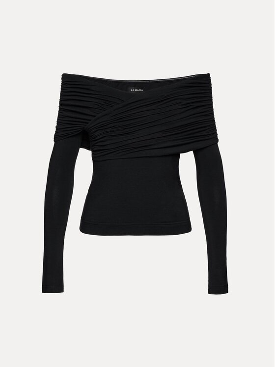La Mania La Mania Longsleeve RIANN Nero Basic Fit