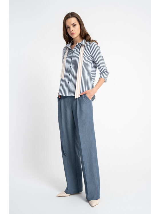CLICK CLICK Košeľa 10-6852 Tmavomodrá Casual Fit