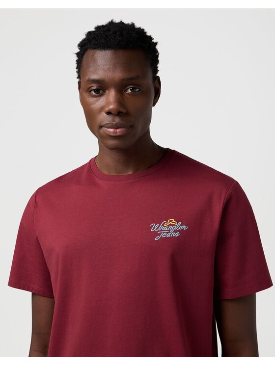 Wrangler Wrangler T-shirt GRAPHIC TEE Rosso Relaxed Fit