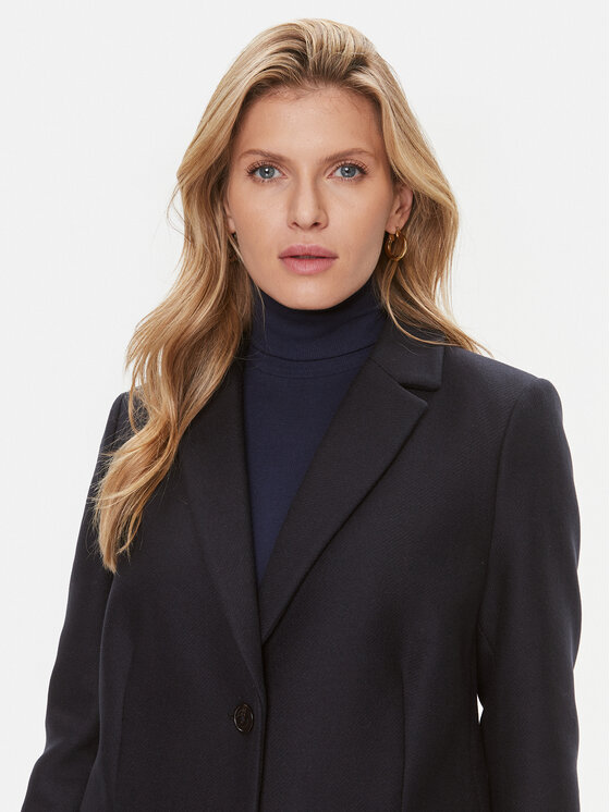 Tommy Hilfiger Tommy Hilfiger Вовняне пальто WW0WW39753 Cиній Regular Fit