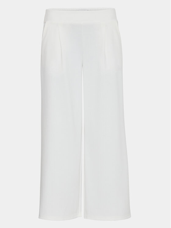 ICHI Culottes nohavice 20116301 Biela Relaxed Fit
