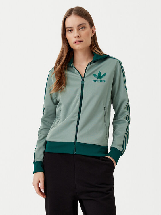 adidas adidas Bluză Beckenbauer JC5809 Verde Regular Fit