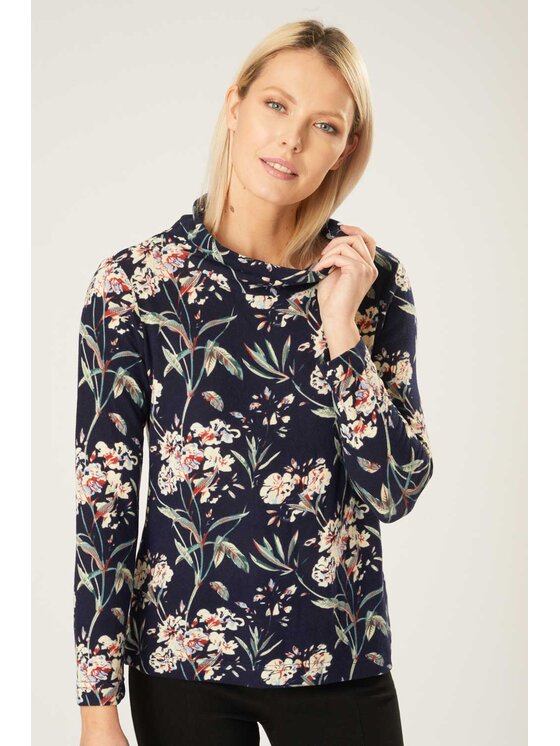 QUIOSQUE QUIOSQUE Blúzka LONGY BLOUSE Tmavomodrá Regular Fit